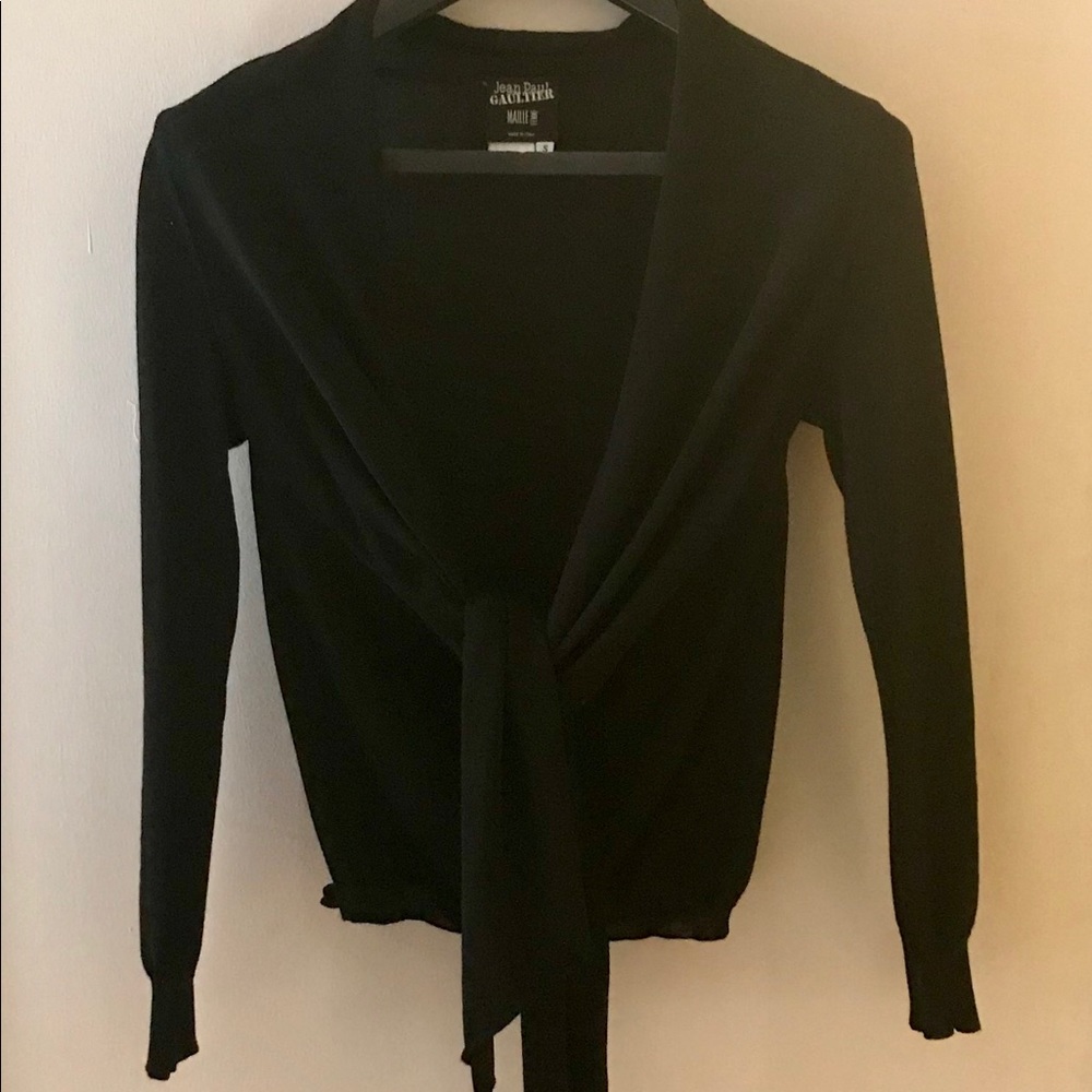 Jean Paul Gaultier Black wool sweater. S